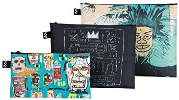 Музейни джобове LOQI с цип, (Комплект от 3-х), Жан-Мишел Basquiat