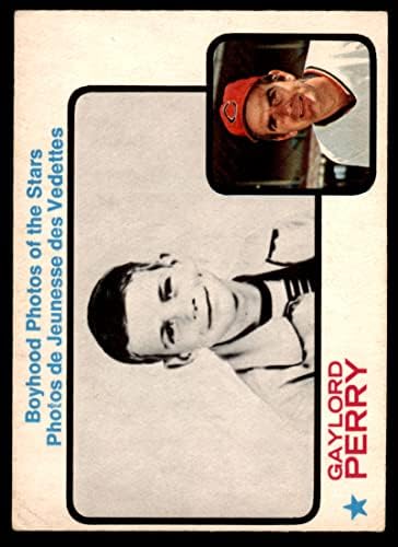 1973 O-Pee-Chee 346 Снимка от детството Гейлорда Пери Кливланд Индианс (Бейзболна картичка) VG Indians