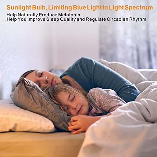 led лампа seami A19, подобна на слънчевата светлина, Лампа пълен спектър, Лампа за светлинна терапия, 13 Вата