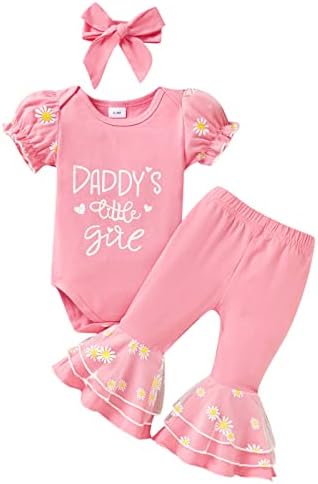 Daddys/ Облекло За деца За Момичета, Сладки Лайка За Новородените Момичета, Летни Детски Тела С Цветен Модел,
