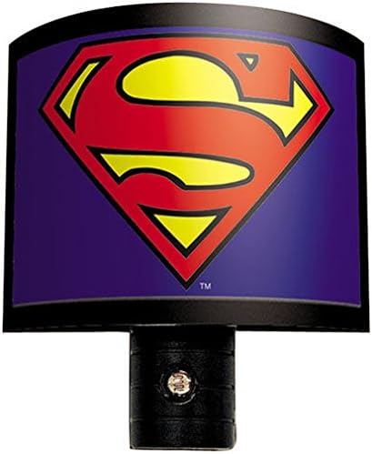 Led лампа с логото на Ата-Boy DC Comics, Супермен с Автоматично захранване/Выключением Nite Lite