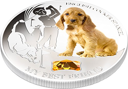 2013 на Фиджи - Кучета и Котки - брой 4 - Моят Най - добър приятел- Английски кокер шпаньол - 1 унция - Сребърна монета - 2 долара, без да се прибягва