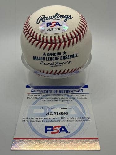 Джери Полет на Лос Анджелис Доджърс, Подписано Автограф Официален Представител на MLB Бейзбол PSA ДНК - Бейзболни топки С Автографи