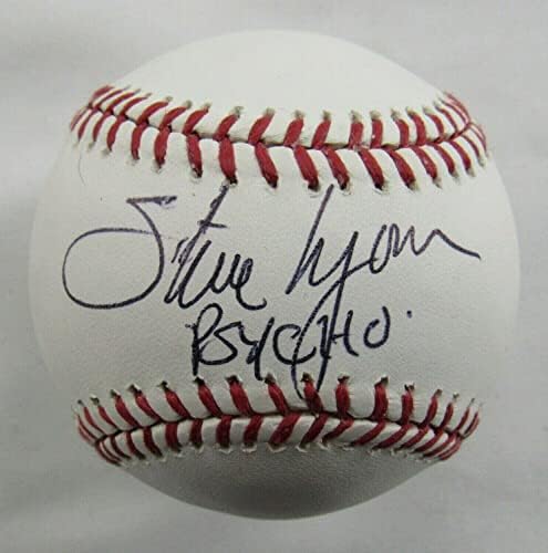 Играта на топка с Автограф на Стив Лайонса Rawlings с Надпис Psycho B105 - Бейзболни Топки с Автографи