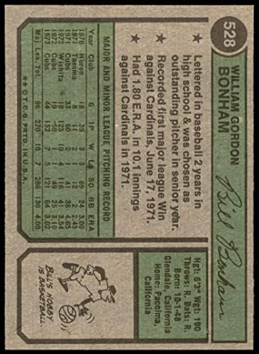 1974 Topps 528 Бил Бонъм Чикаго Къбс (Бейзболна карта) в Ню Йорк Къбс