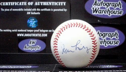 Бейзболна лента с Автограф на Джим Лонборга - Бейзболни топки С Автографи