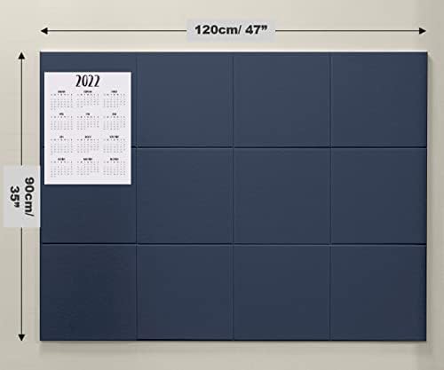 Алтернатива голям офис корк дъска Филцови плочки за стените с размер 47 х 35 см, 12 опаковки с Безопасни Подвижни
