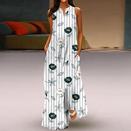 FQZWONG Летни Рокли за Жените 2023 Ежедневни Вечерни Модни Клубни Дълги Sundresses Дамски Макси Секси Плажни