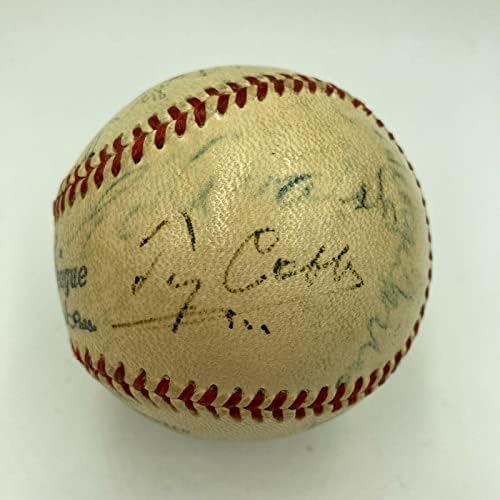 Хлапето Никълс, Тай Коб, Джими Фокс, Сай Йънг, три пъти Председателят КОПИТО, Подписан Бейзболен PSA - Бейзболни топки с автографи