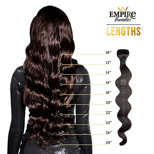 Sensationnel Empire Пакет weave hair - естествени коси за удължаване, Непреработени връзка, копринена текстура, цвят яки - HH EMPIRE, ПРАВИ ГРЕДИ (22 инча, ЕСТЕСТВЕНИ)