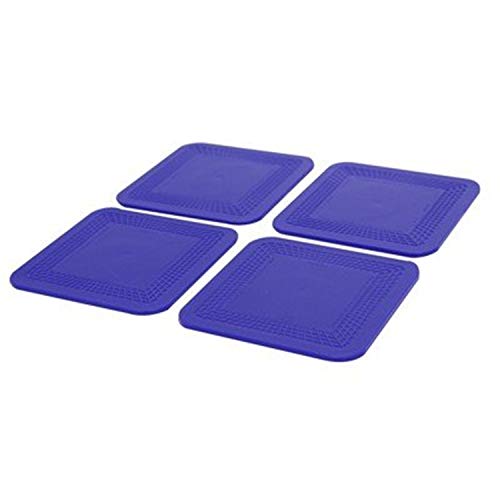 Нескользящие квадратни подложки Dycem, Комплект от 4 парчета, сини