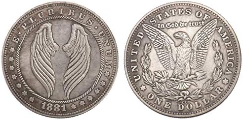 Toyvian Религиозни Монети 2 бр., Възпоменателни Монети с Крила на Ангел, Изрязан от един Ангел, Стари Монети,