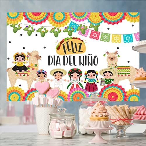Лофарис Фелиз Диа Дел Нино Фон Мексикански Щастлив Ден за защита на децата, за Декорация Фотосесия Fiesta Party
