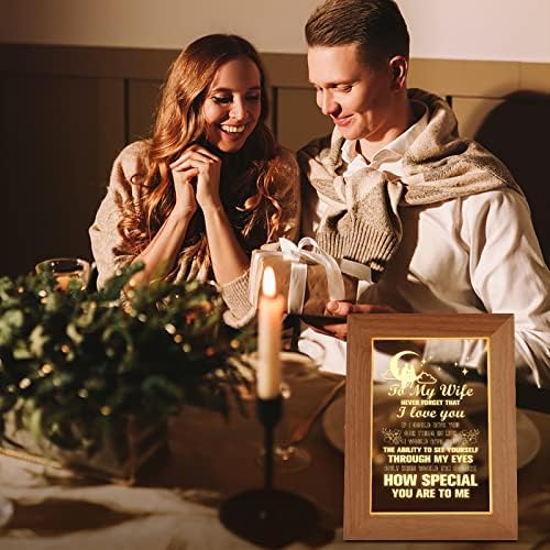 Welsky Подаръци на Съпругата от съпруга си, Коледни Подаръци за Жена, Подаръци за рожден Ден за Нея,Уникален Подарък под формата на нощни лампи в Рамка с любов сексапил