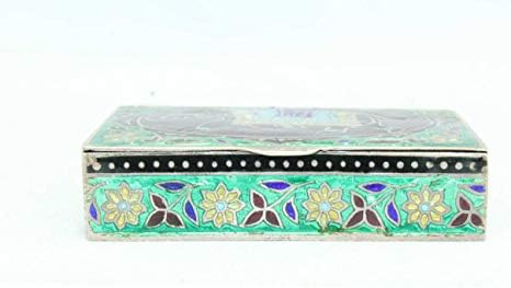 Ковчег за Украшения Ръчно изработени Rajasthan скъпоценни Камъни От Сребро 925 Проба, на ivanka dimitrova, Цвят-Старата Емайл, Перегородчатая - 4
