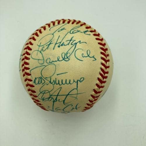 1993 Отбор на Шампионите от Световна серия Торонто Блу Джейс Подписа договор с JSA COA по бейзбол - Бейзболни топки с автографи