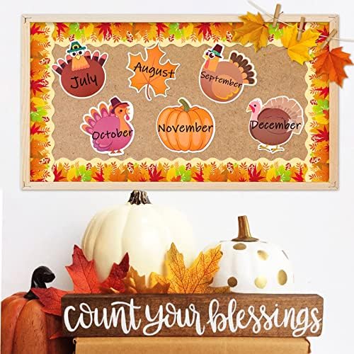36 Метра Есенни Листа Бордюрная Покритие за Есенния Украса на Класната дъска реклами за Деня на Благодарността