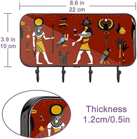 VIOQXI Закачалка за палто Монтиране на стена, Египетски Религиозен Модел на Самозалепващи Стенни Куки за Декоративни