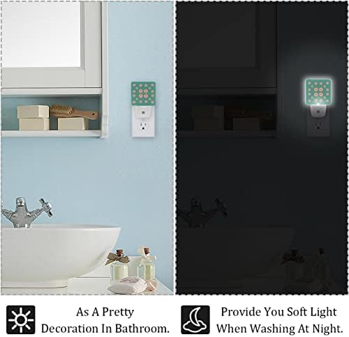 RODAILYCAY Кръгли цветни нощни лампи, 2 опаковки Интерполация led ночников с автоматичен сензор от здрач до зори, Отлични за баня, спални, детски стаи, антре, стълби