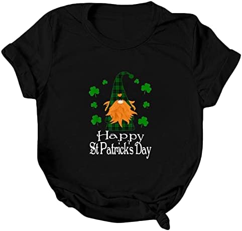 Дамски Забавно Риза на Деня на Св. Патрик, Женска Риза с Трилистниками и Детелина, Тениски с Трилистниками, Щастливи Блузи С Къс Ръкав