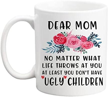 Qsavet Мамо, Независимо какво / Забавна кафеена чаша за грозни деца, Подаръци за Деня на майката за мама, Подаръци
