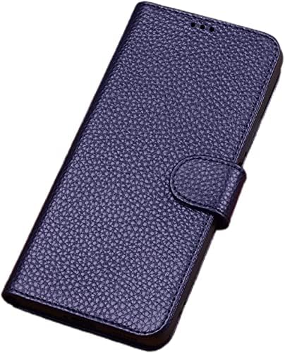 Чанта-портфейл KOSSMA за iPhone 14 Pro със слот за карти, Панти калъф-книжка с магнитна стойка от естествена