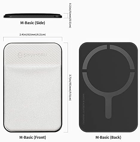 Чантата Sinjimoru Basic за мобилен телефон, държач за карти на гърба на телефона за чантата си MagSafe, който