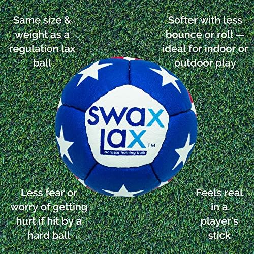 Тренировъчен топка за лакросса SWAX LAX - същия размер и тегло, че и обикновена топка за лакросса, но лека - Тренировъчен топка за занимания на закрито и открито, с по-мал