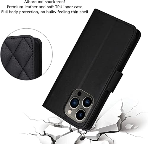 Калъф MAALYA за iPhone 14/14 Plus/14 Pro/14 Pro Max, една чанта-портфейл-за награда от изкуствена кожа с панти