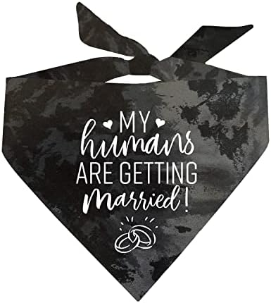 Моите Хора Се Женят! Обява за включването на сватбата, Триъгълни Боя за вратовръзки, Кърпа За Кучета (Черна
