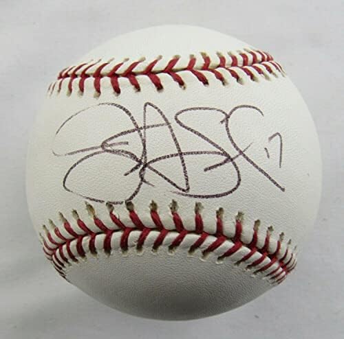 Джъстин Смоук Подписа Автограф Rawlings Baseball B102 - Бейзболни Топки С Автографи