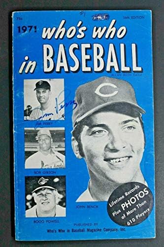 Близнаците Джим Пери с автограф от 1971 г., кой Кой е в 56-ти брой на бейзболна области - Бейзболни топки с автографи