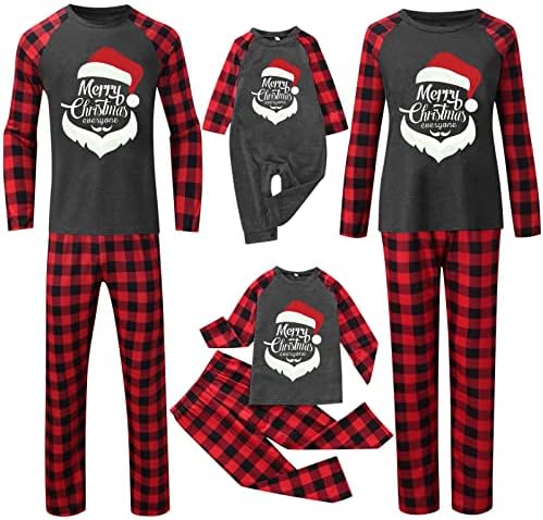 DIYAGO/ Забавни Коледни Пижами За Цялото Семейство, Същите тениски с дълъг ръкав и Панталони за Почивка, Забавен