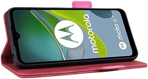 Защитно кобур, съвместима с калъф-чанта Motorola Moto E13 4G, Флип калъф-награда от изкуствена кожа с притежателите
