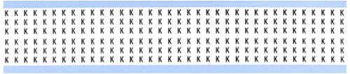 Нисък профил карта Брейди TWM-K PK от лъскава полиестер с винил покритие (B-702), черно на бяло, Плътни Букви,