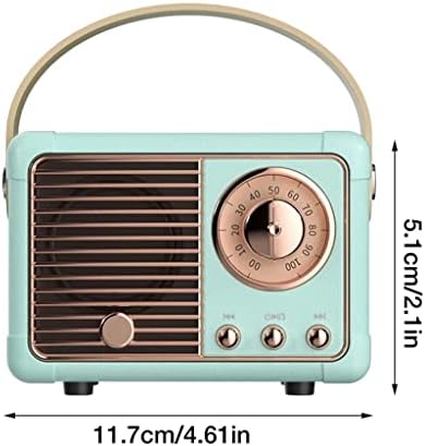 DLOETT Ретро БТ Говорител Винтажное FM-радио Старомоден Класическо Усилване на ниските честоти (Цвят: D, размер: