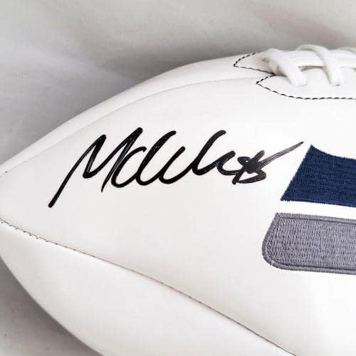 Майкъл Диксън с автограф на футболен клуб Seattle Seahawks С бяло лого (Плосък) MCS Holo 98836 - Футболни топки