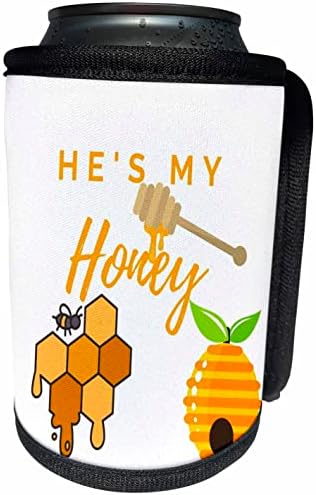 3. Нанесете сладък текстов модел на опаковка за бутилка - охладител Hes My Honey - Can (cc-363878-1)