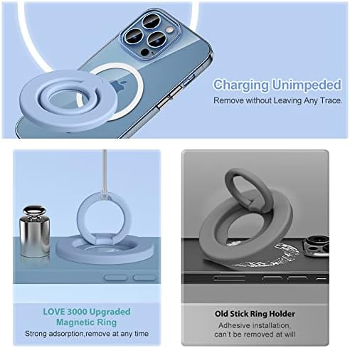 Магнитен държач пръстени за телефон LOVE 3000 Поставка за Magsafe с въртене на 360 °, с Дръжка за телефон, Държач