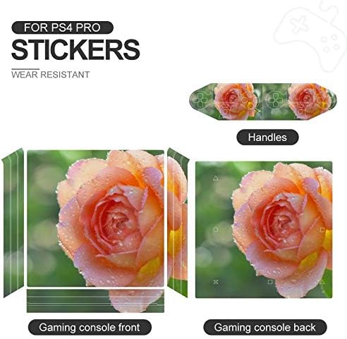 VJHGE Rose (Flowers) Скинове за контролер PS4-Стикер от PVC на цялото тяло, Стикер-стикер за контролер PS4 -
