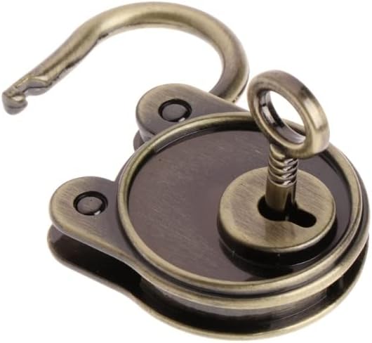 SDGH Реколта Мини-Катинари в Старинен стил Archaize Key Lock с ключ (Цвят: черен)