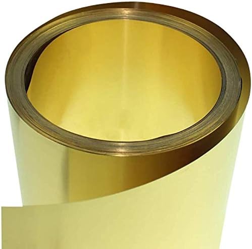 Месинг лист HUILUN Месинг Златен лист Фолио Фолио табела H62 с Дебелина 0,8 мм, дължина на медни плочи от 1000 мм / 39,3 инча (Размер: Ширина10 мм)