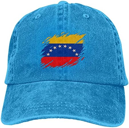 Реколта Шапка Venezuela с Флага на Венецуела, Шапка за Възрастни, Регулируем Планинска Класическа Промытая Шапка,