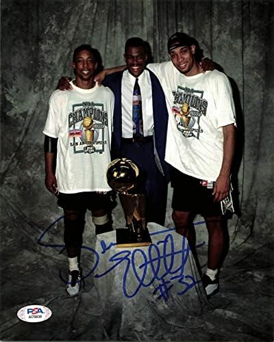 Шон Елиът подписа снимка 8x10 PSA / DNA Сан Антонио Спърс С автограф - Снимки на НБА с автограф