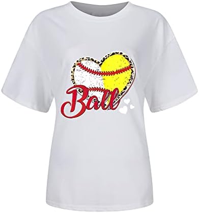 Дамски Блузи, начинът, по който Ежедневни Бейзболна Фланелка с Графичен Дизайн, Забавна Бейзболна Лятна Тениска,