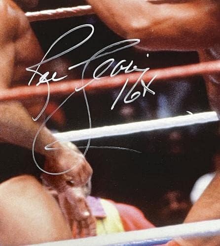 Рик Флэр Подписа Снимка Рестлинга WWE 16x20 Срещу Хълк Хогана PSA / ДНК-Холограма - Снимки Рестлинга С автограф