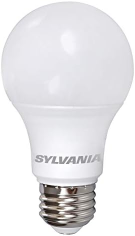 Led лампа SYLVANIA A19, 8,5 W, еквивалент на 60 W, 10 години, Без прекъсване, 800 Лумена, 3000 К, Бяла - 1 опаковка
