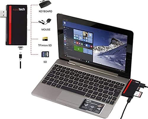 Navitech 2 в 1 Лаптоп /Таблет USB 3.0/2.0 на Адаптер-hub/Вход Micro USB устройство за четене на карти SD/Micro SD карта, Съвместима с Dell Latitude 3420 14