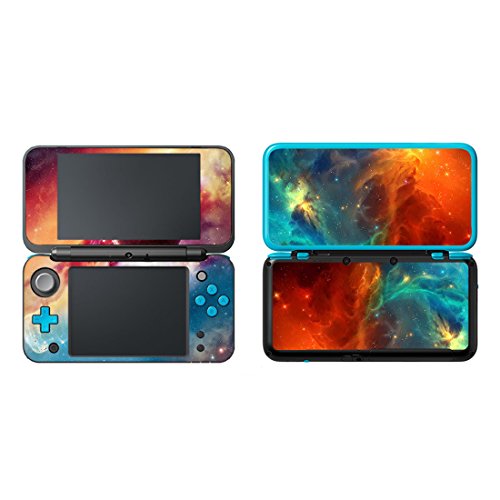 eSeeking Винилови Етикети на Корицата на Стикер върху Кожата за Новата Nintendo 2DS XL/LL - Оранжево-Синя Nebula