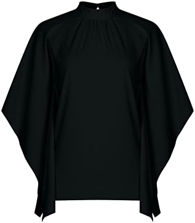 Риза Свободно Намаляване на Дамски Лято Есен 2023, Модерен Кафтан с 3/4 Ръкав, Поло с Кръгло Деколте, Блуза,